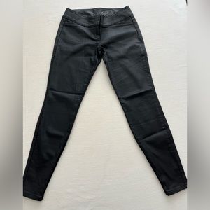 EUC Black coated jeans + plus gift